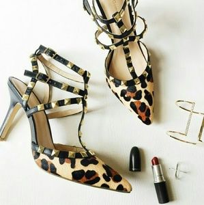 NEW BCBGeneration Darron Leopard Studded Pumps